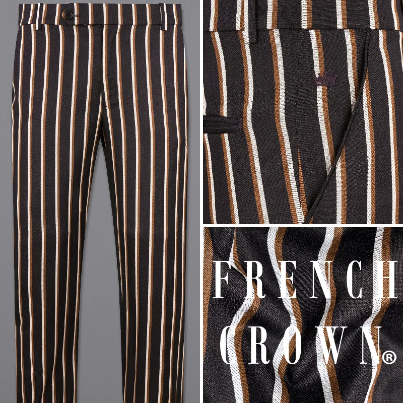 Thunder Brown Striped Pant