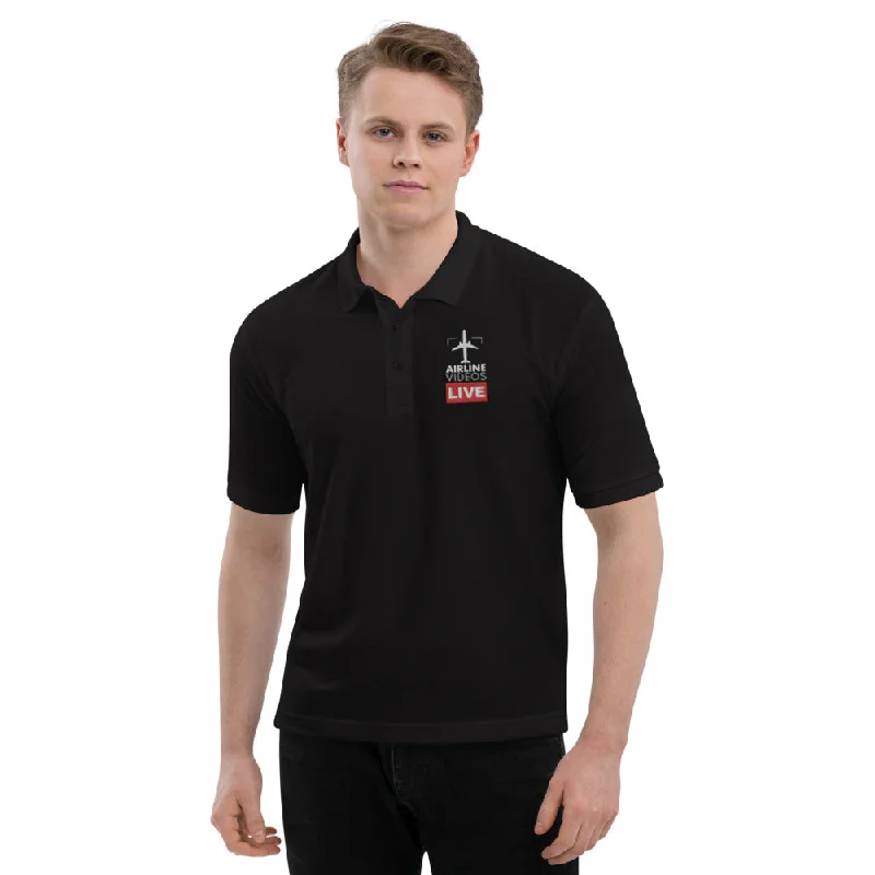 AIRLINE VIDEOS LIVE Men's Premium Polo