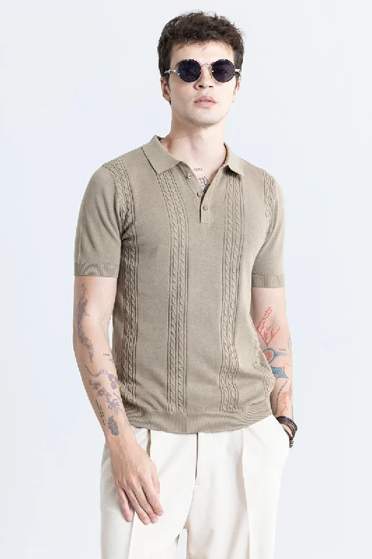 Infiniteknit Brown Polo T-Shirt