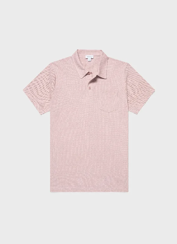 Men's Riviera Polo Shirt in Pale Pink