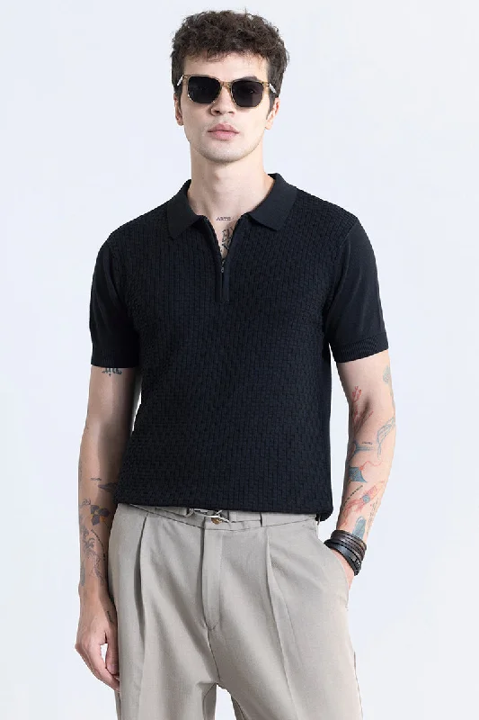 Nova Black Polo T-shirt