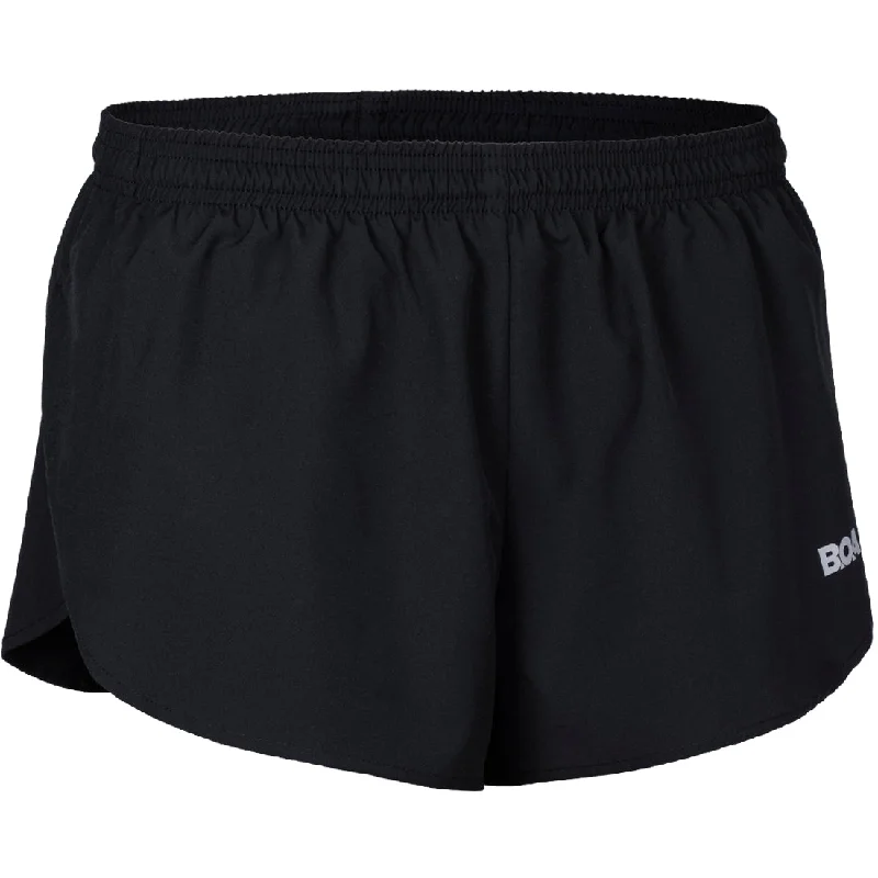 Men's Solid 1" Elite Split Shorts - Black