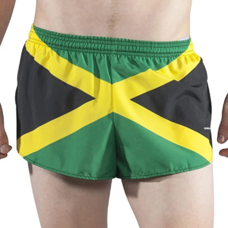 Men's Flag 1" Elite Split Shorts [J-L] - Jamaica