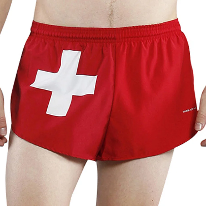 Men's Flag 1" Elite Split Shorts [S-T] - Switzerland