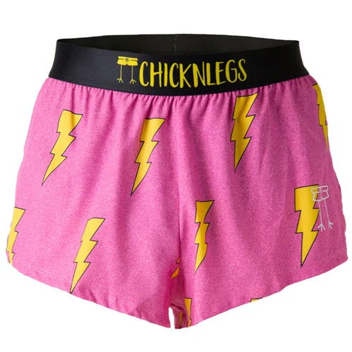 Men's Pink Bolts 2" Split Shorts