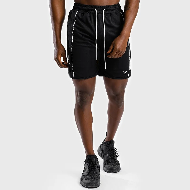 HYPE Shorts - Black with White Lines