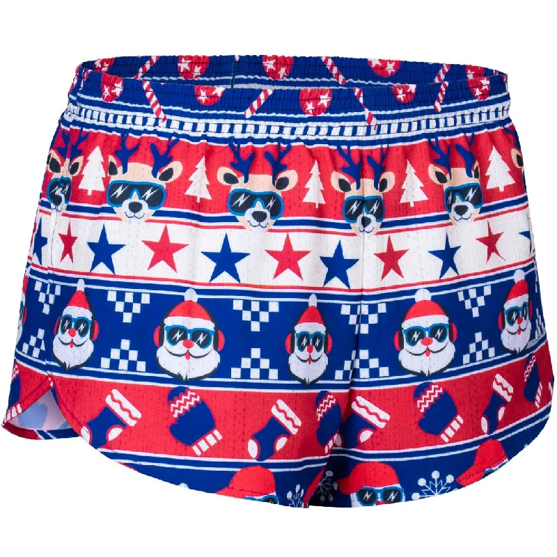 Men's Printed 1" Elite Split Shorts - Uglier Sweater