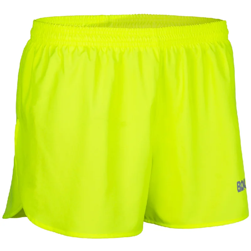 Men's Solid 3" Half Split Trainer Shorts - Neon Yellow