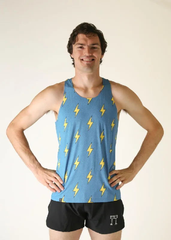 Men's Blue Bolts Performance Singlet