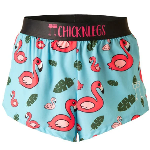 Men's Blue Flamingo 2" Split Shorts