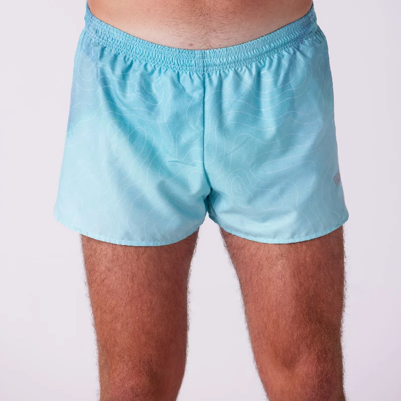 Men's Printed 3" Half Split Shorts - Topographic