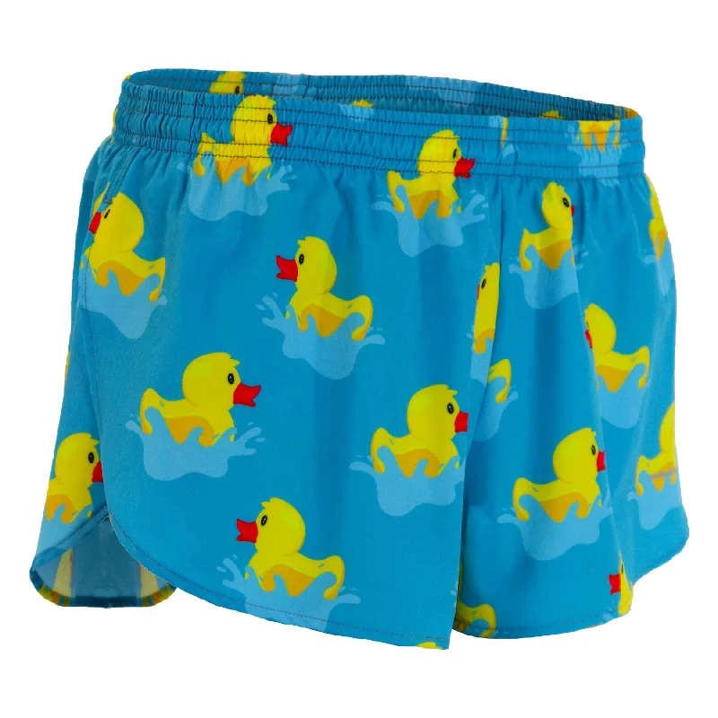 Men's Printed 1" Elite Split Shorts - Rubber Duckie