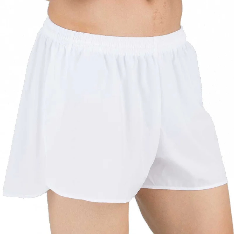 Men's Solid 3" Half Split Trainer Shorts - White