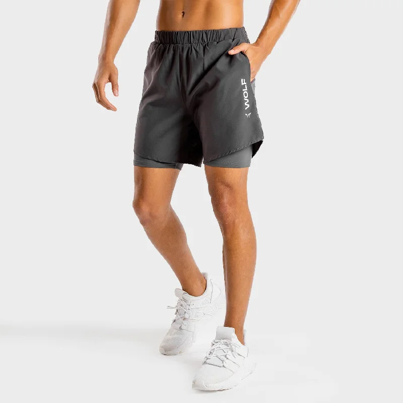 Primal 2-in-1 Shorts - Charcoal