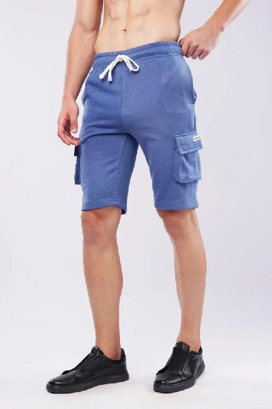 Terry Cargo Shorts - Ocean Blue